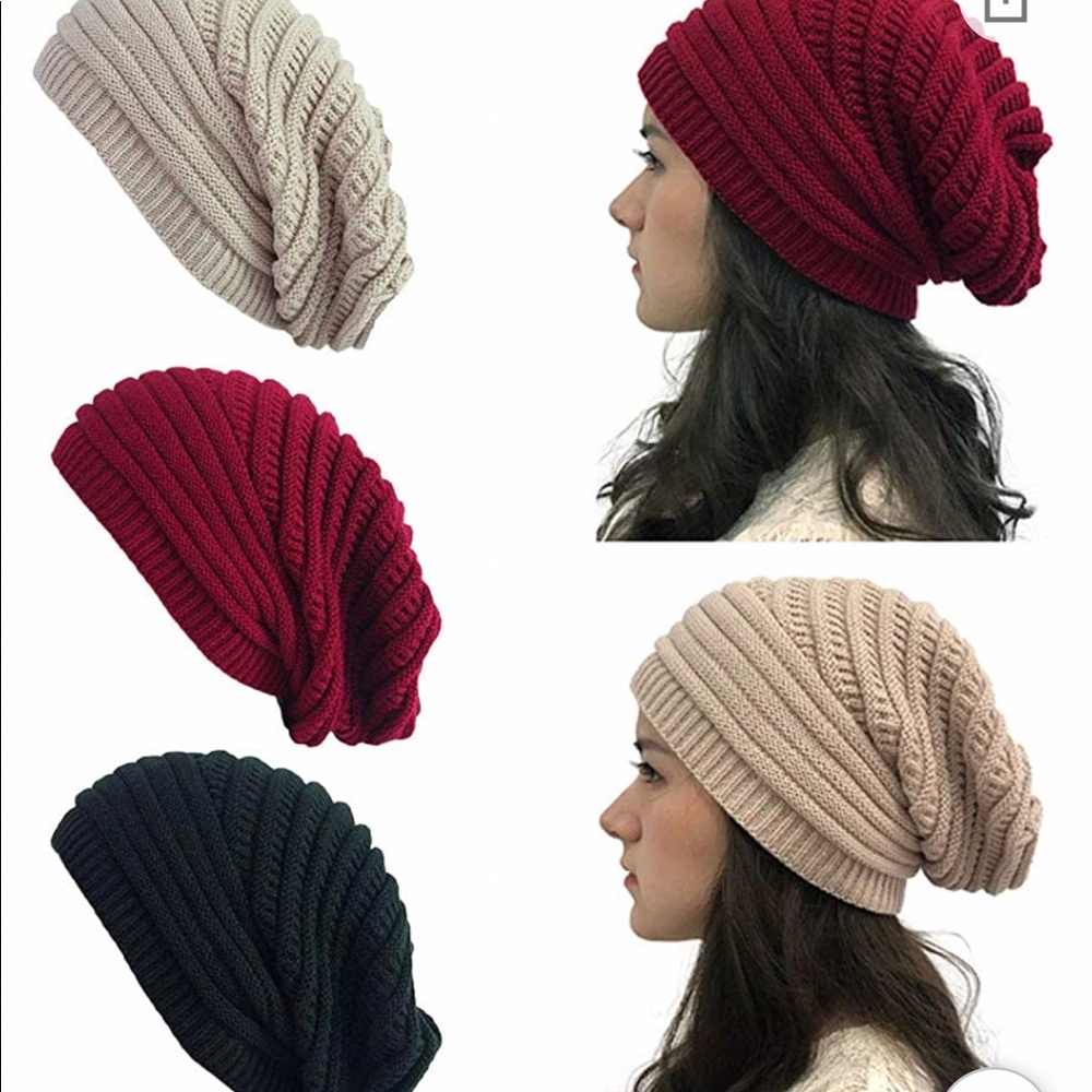 Woman beautiful knit hat